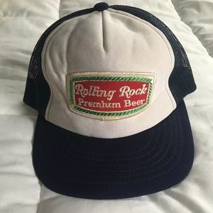 Rolling Rock Beer Trucker Hat Mesh Snapback.